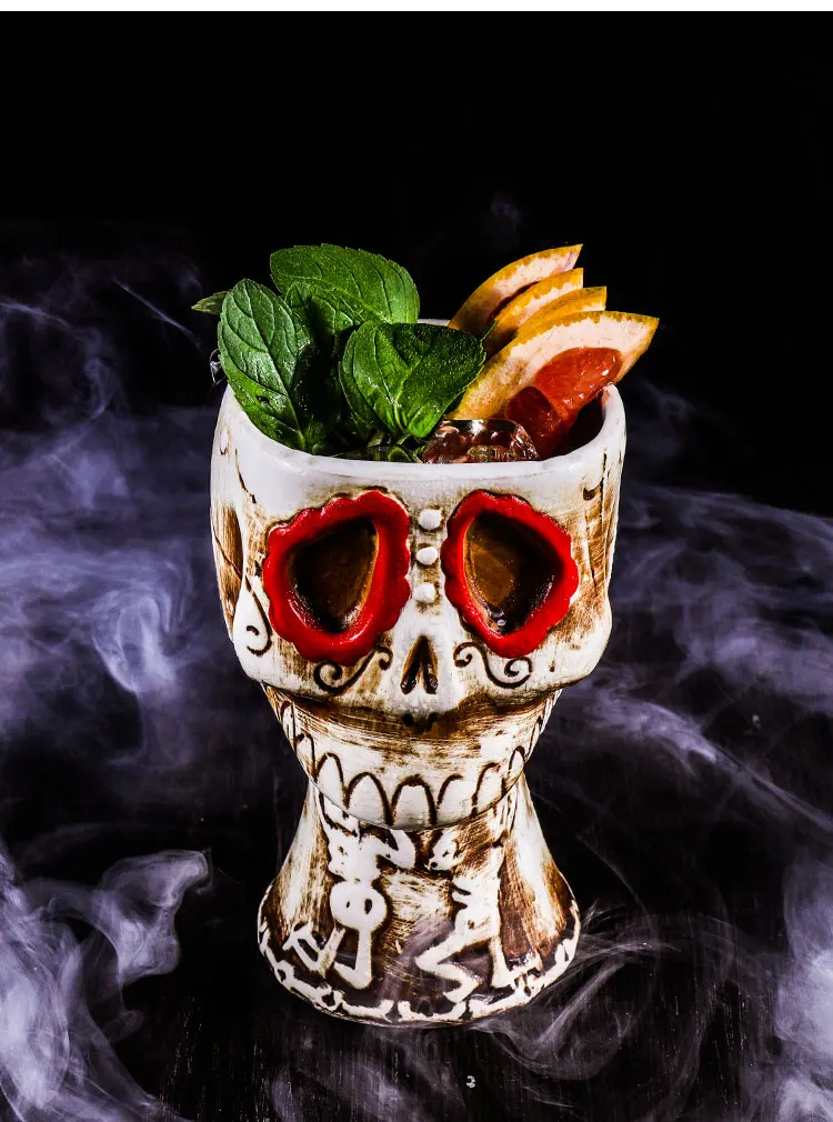 Гавайские Тики-бокалы бокал для коктейлей пивная кружка для напитков SKULLMug керамические Тики-бокалы отлично подходят для коктейли Напитки
