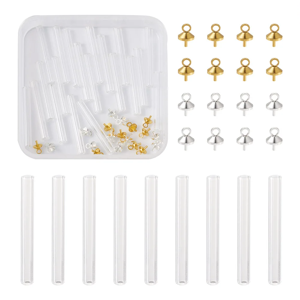 

Прозрачные Стеклянные Подвески в виде бутылки, аксессуары для изготовления ювелирных изделий ручной работы «сделай сам», 18 ~ 20 шт./кор.