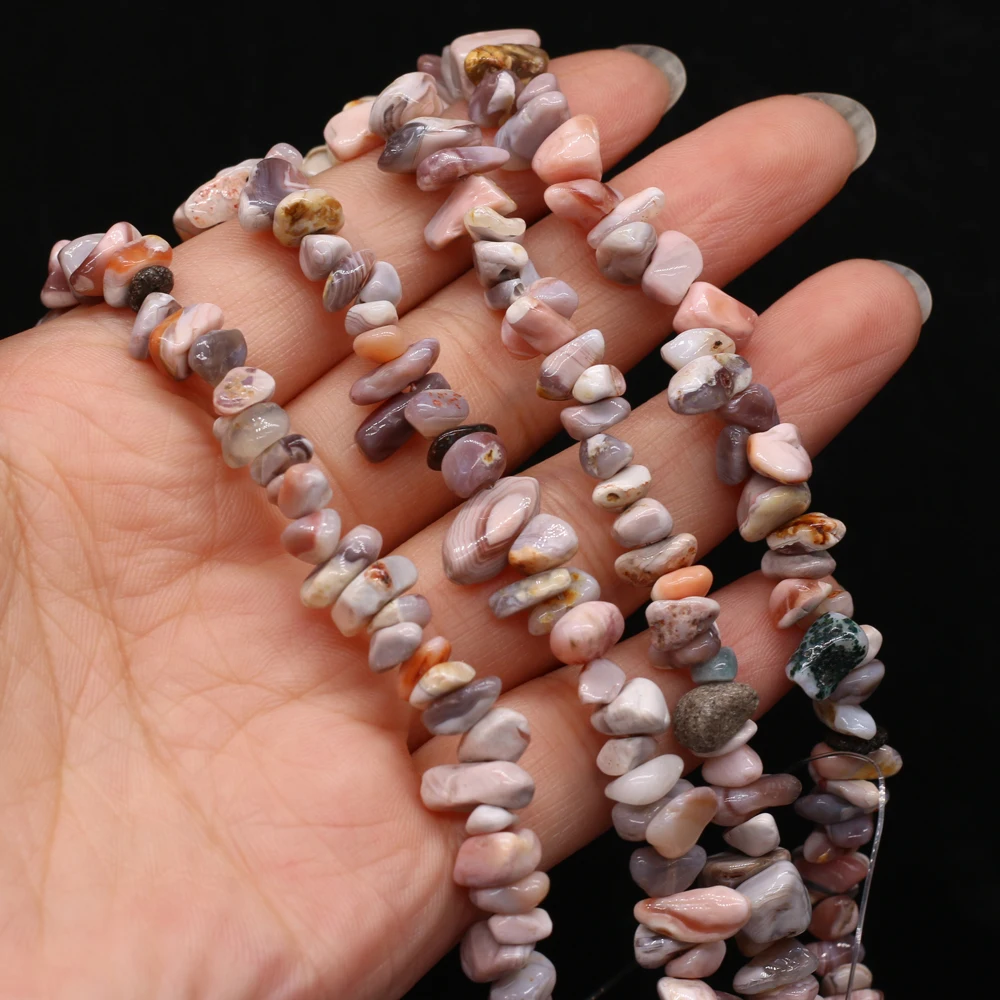 

Natural Semi-precious Chip Beads Crazy Agate Morgan 5-8mm Good Quality For DIY Necklace Earrings Accessories Gift Length 40cm