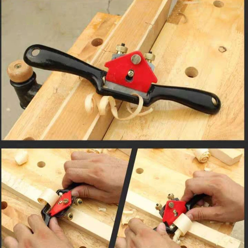 

Adjustable SpokeShave with Flat Base and Metal Blade Wood Working Wood Craft Han Y4QC