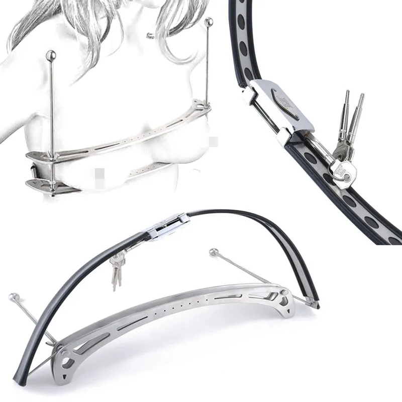 Грудной бондаж нержавеющая сталь зажим Пояс верности страпон зажимы для сосков