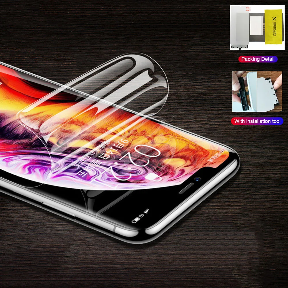 Foil Artifact Version HD Transparent Full Cover Hydrogel Film Screen Protector For Iphone 6 7 8 plus XR XS MAX 11 PRO | Мобильные