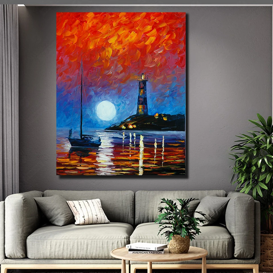 Картина на холсте пейзаж постеры и принты абстрактная улица из масляной живописи