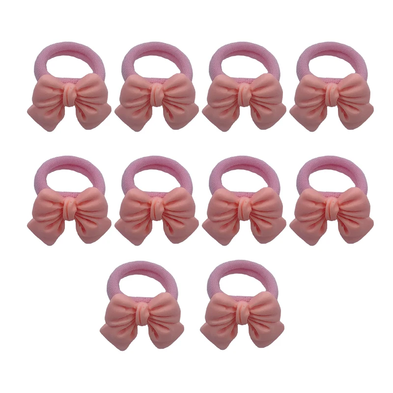 newborn socks for babies 10pcs/bag 2cm Bow Girls Scrunchie Elastic Hair Bands Kids Baby Rubber Headband Decorations Ties Gum For Mini Hair Accessories cool baby accessories