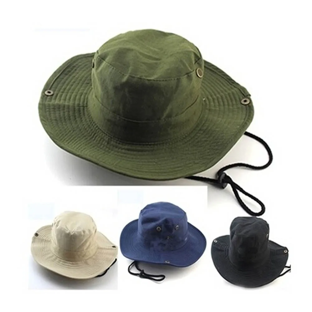 

Outdoor Mountaineering Fisherman Fishing Hat Bucket Hats Big Brim Leisure Caps Camouflage Rounded Edges 2020 NEW