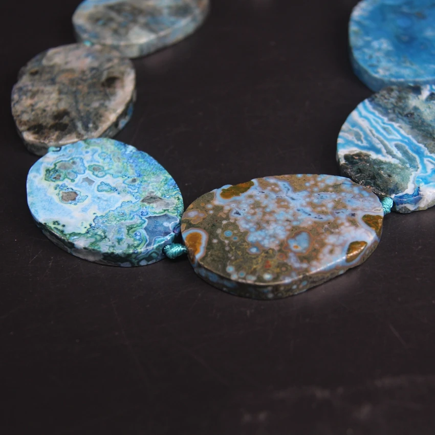 Бусины из необработанного голубого камня для изготовления ювелирных изделий 15 5