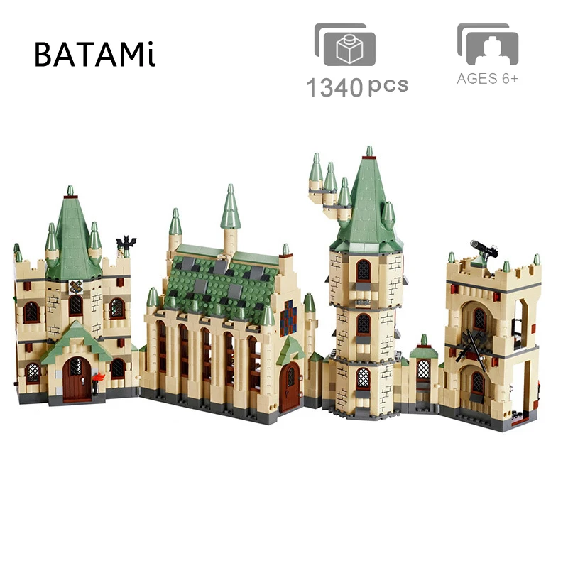 B0016030 Модель 16060, строительный блок, кирпичи, игрушки, кино, Квиддич, Хогвартс, замок, волшебный большой зал, хижина Хагрида, Хогвартс, экспресс, Минифигурка - Цвет: B0016030