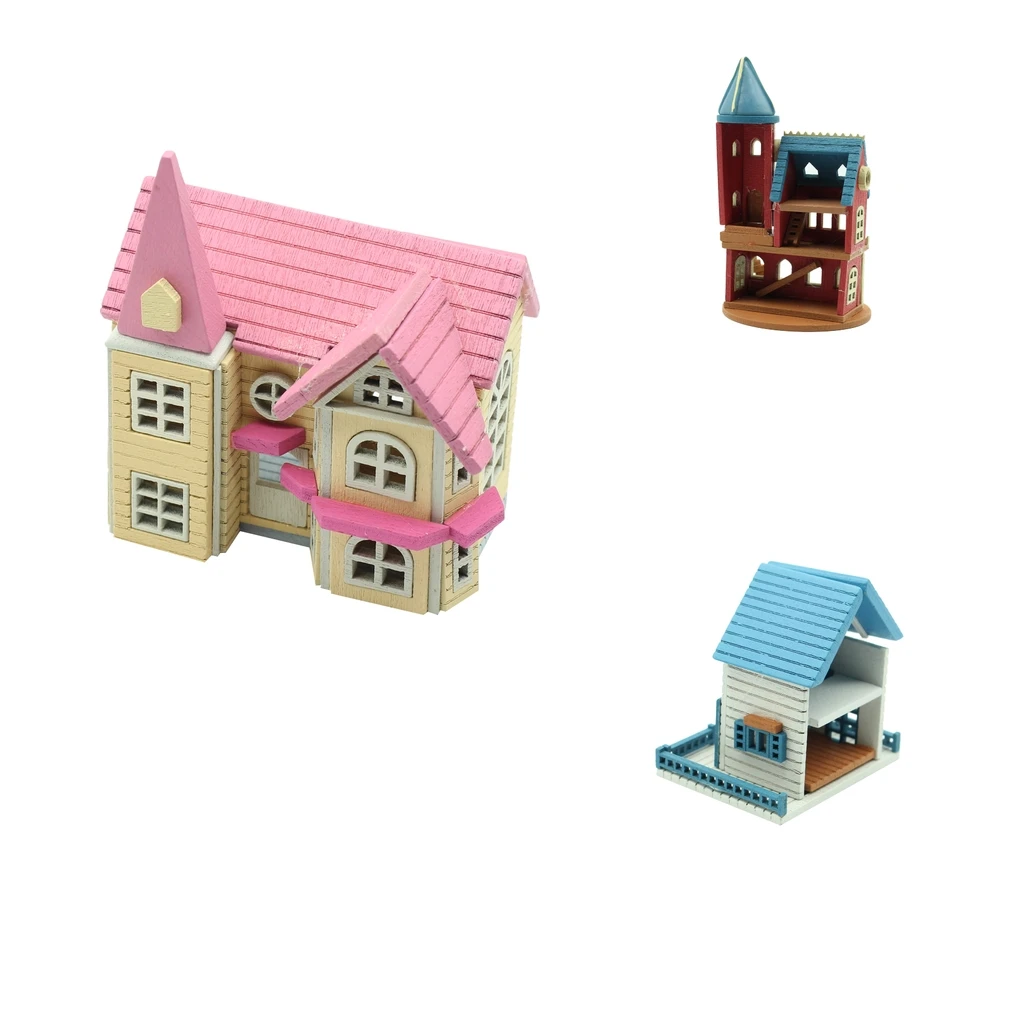

Dollhouse Miniature DIY House Kit Manual Creative Gift for Romantic Artwork Villa