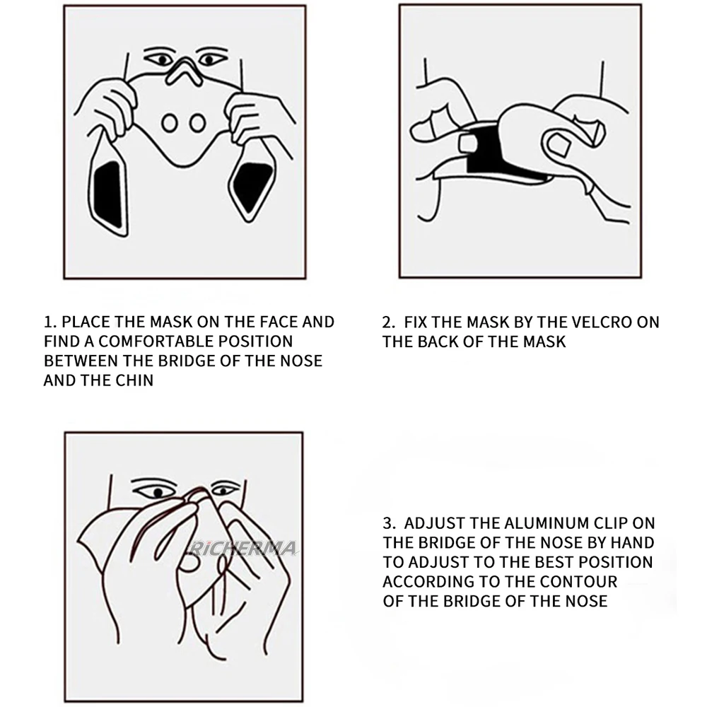 Байкерская велосипедная маска моющаяся Тканевая черная синяя красная дышащая