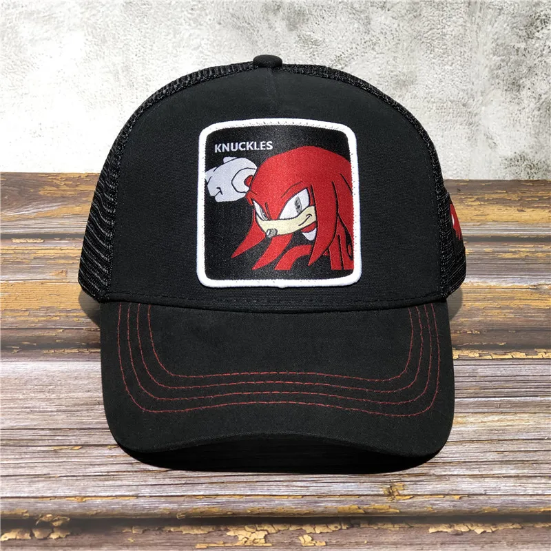 KNUCKLES Высококачественная Мужская новая звуковая Регулируемая Кепка Соник Ежик бейсбольная кепка животное Удобная дышащая женская Кепка Дальнобойщика - Цвет: KNUCKLES