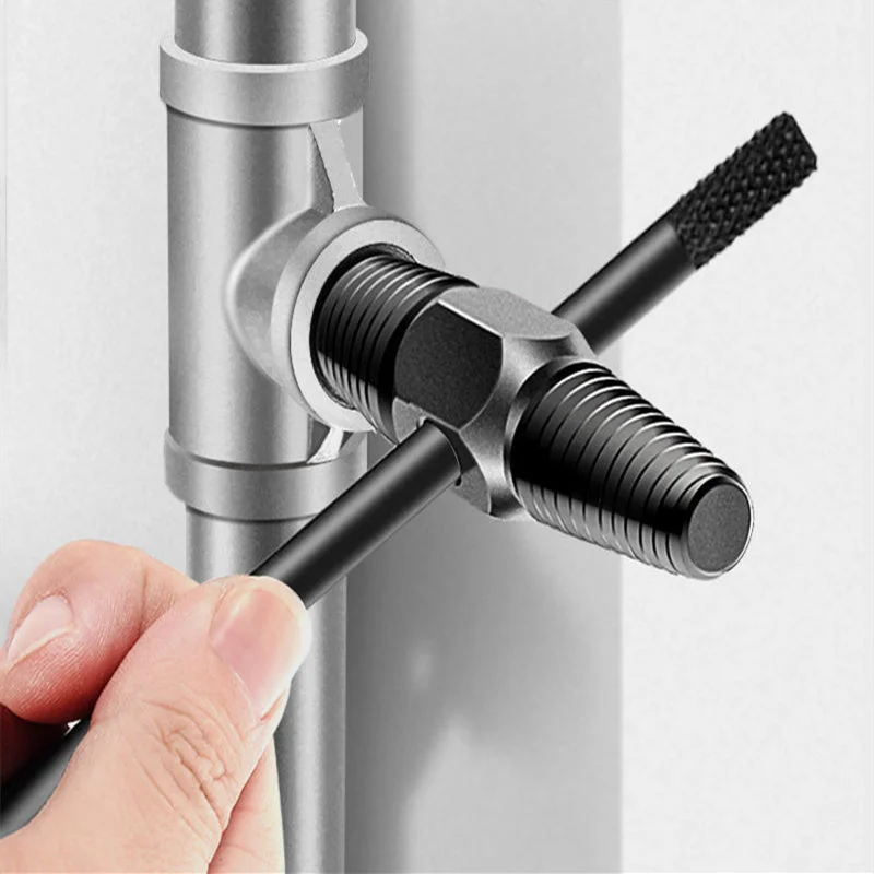 2022 new double head tap valve screw extractor damaged broken wire water pipe bolt remover multipurpose house screw extract tool free global shipping