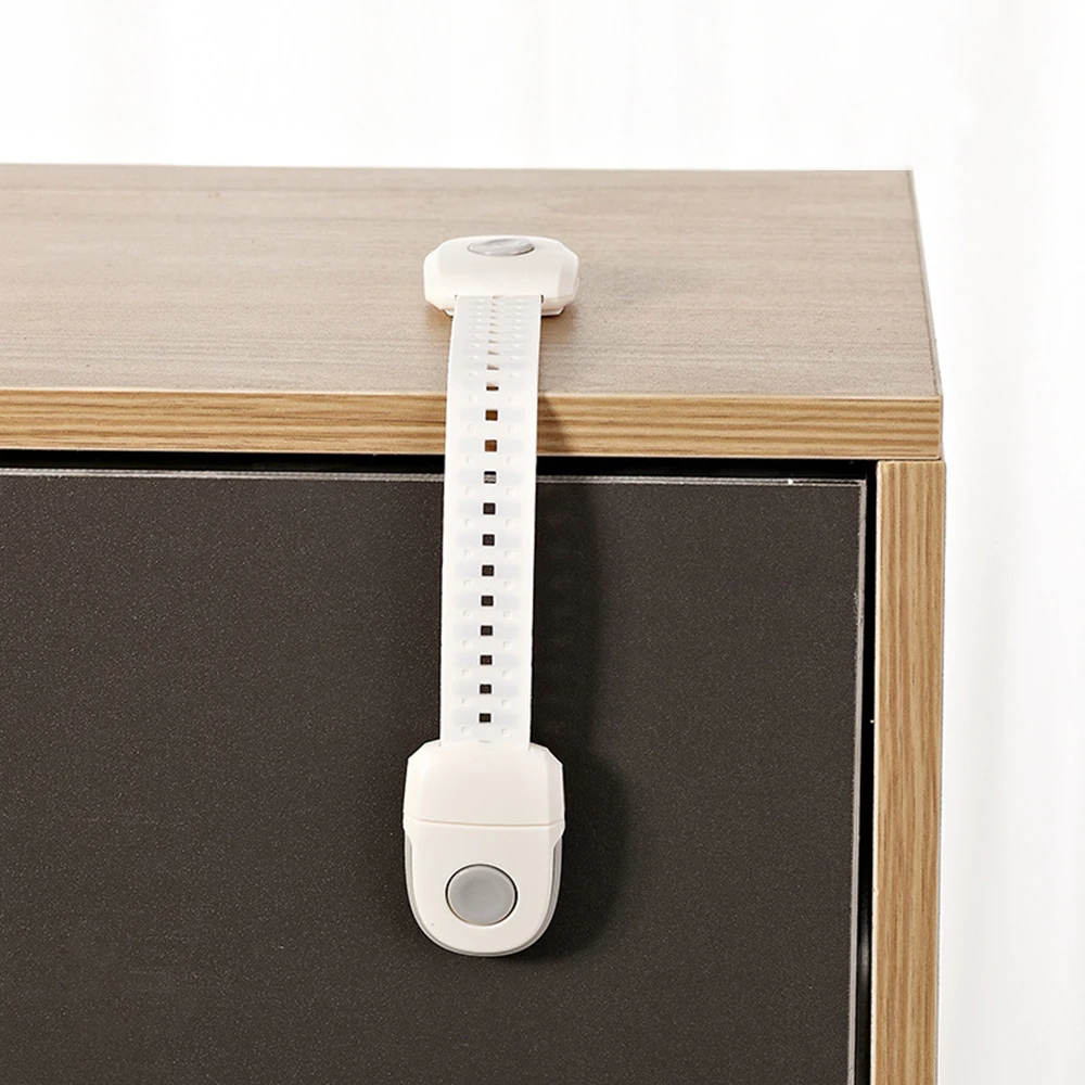 

New 10Pcs/set Drawer Cabinet Door Anti-pinch Safety Lock Baby Safety Protector Child Cabinet Locking Button Adjustablen Home