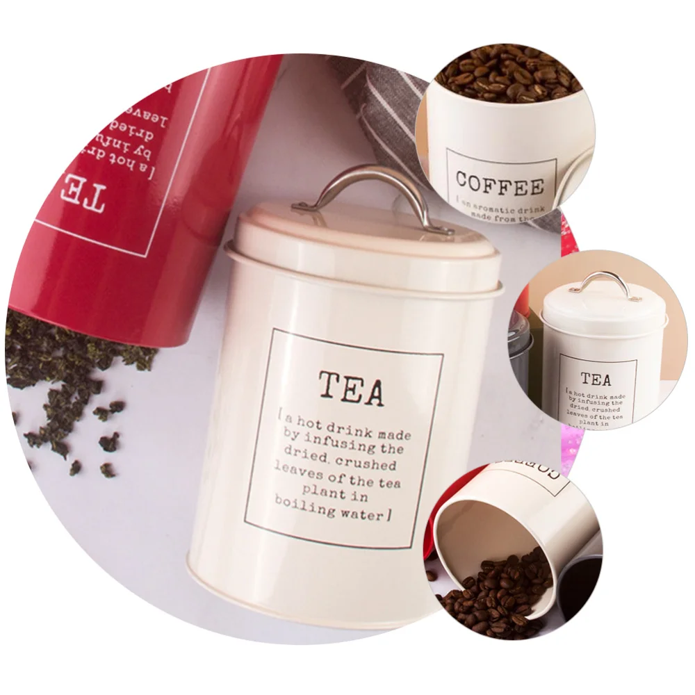 

3Pcs Nordic Style Tea Coffee Beans Canisters Kitchen Sugar Storage Jars with Lid