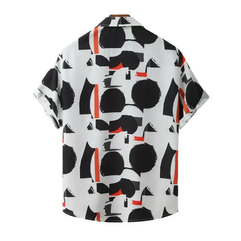 

Men Hawaiian T-Shirt Summer Beach Holiday Floral Short Sleeve Basic Blouse Shirt