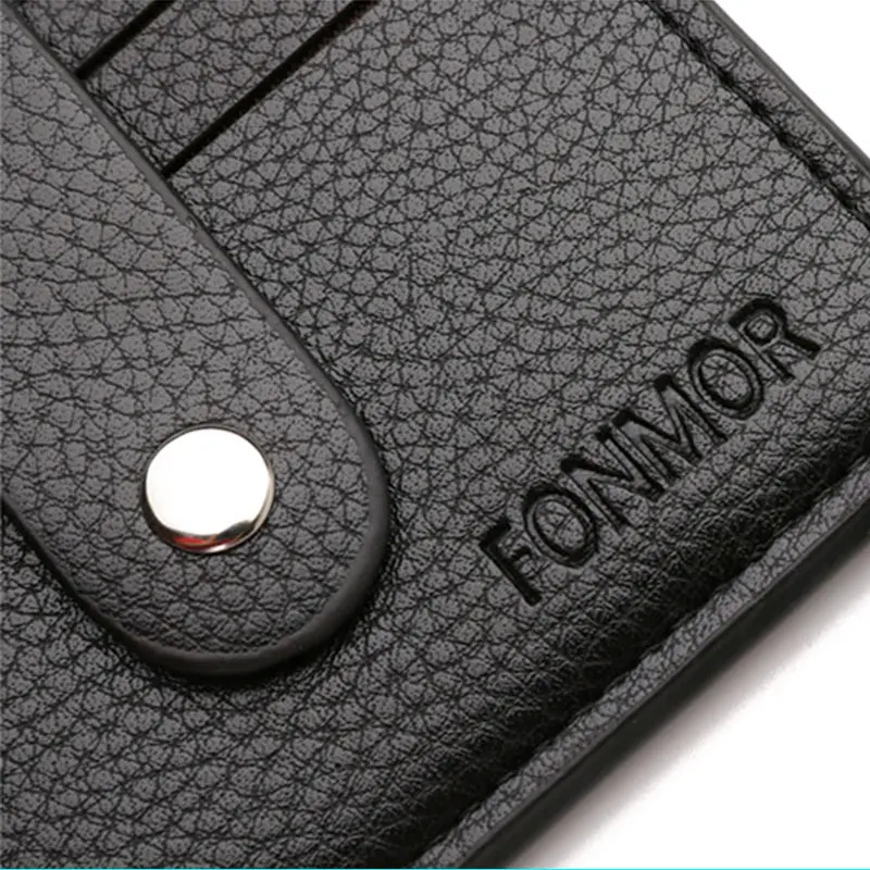 Fashion Unisex Card Holder Women PU Slim Small Wallet Card Retro Leather Men Wallet Business Package Coin Purse Card Holder