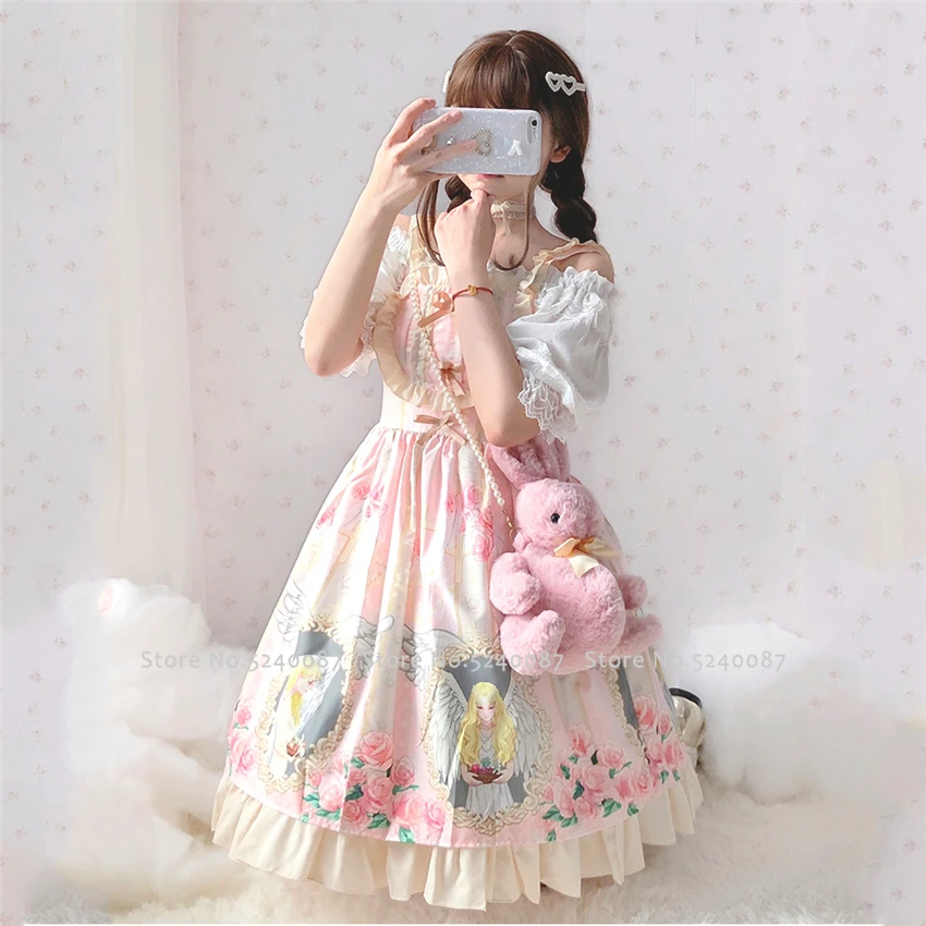 Платье для девочек в японском стиле платье принцессы ретро маскарадное вечерние