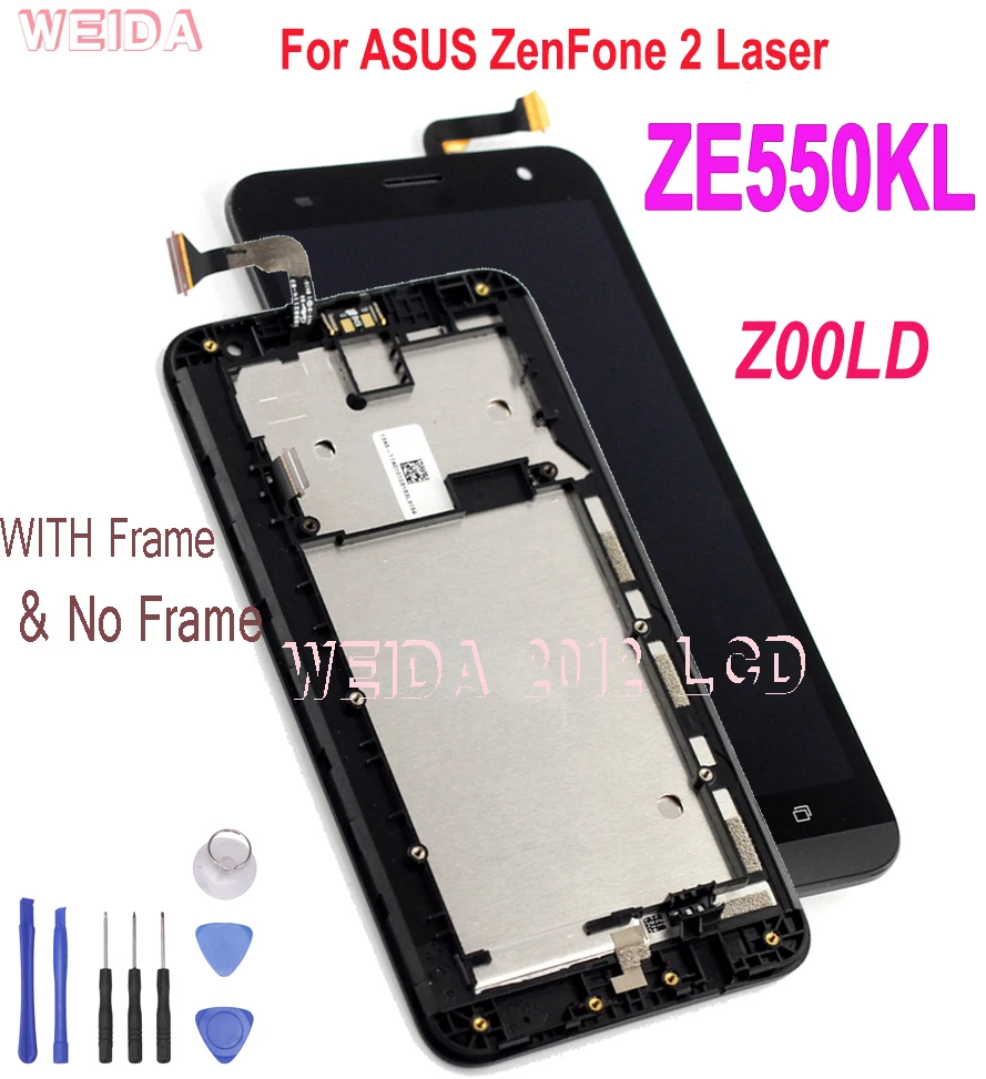 Оригинальный ЖК дисплей 5 дюйма для ASUS ZenFone 2 Laser ZE550KL Z00LD сенсорный экран с