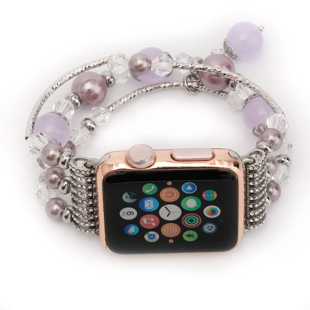 Ремешок для часов Apple watch 5 4 band 44 мм 40 мм женские Ремешки для наручных часов ручной работы для iwatch 3 2 1 band 42 мм 38 мм аксессуары