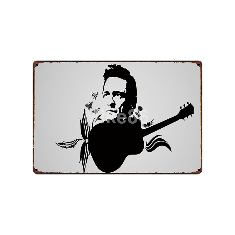 [Mike86] Jonny CASH MUSIC металлическая вывеска винтажный Паб Магазин рисунок на железной поверхности в стиле ретро художественный плакат Искусство 20*30 см LT-1795 - Цвет: SA-2208