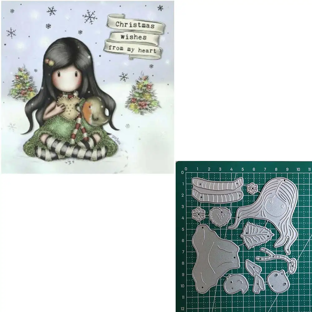 175 рождественские трафареты для девочек-птиц скрапбукинга Новые поступления