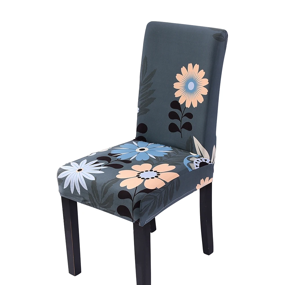 Чехлы на стулья с цветочным принтом эластичные чехлы из спандекса для свадьбы