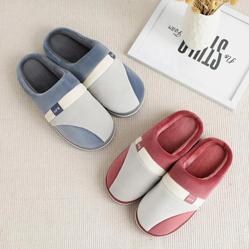 Домашние тапочки для женщин и мужчин SH08205 мягкие плюшевые Нескользящие хлопковые