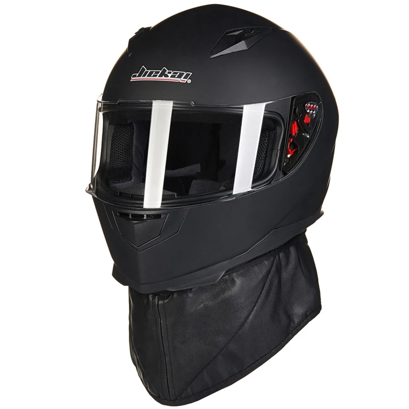 Мотоцикл Jiekai анфас шлем Зимние мужские гонки Классический воротник шлемы Motocicleta