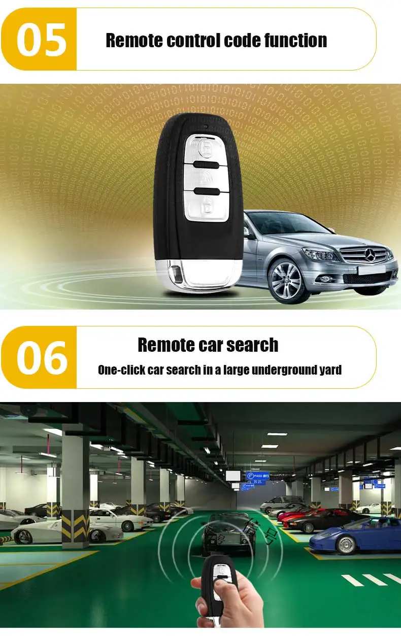 Универсальный БЕСКЛЮЧЕВОЙ вход автомобиля PKE Start Stop Ios/Android APP Bluetooth