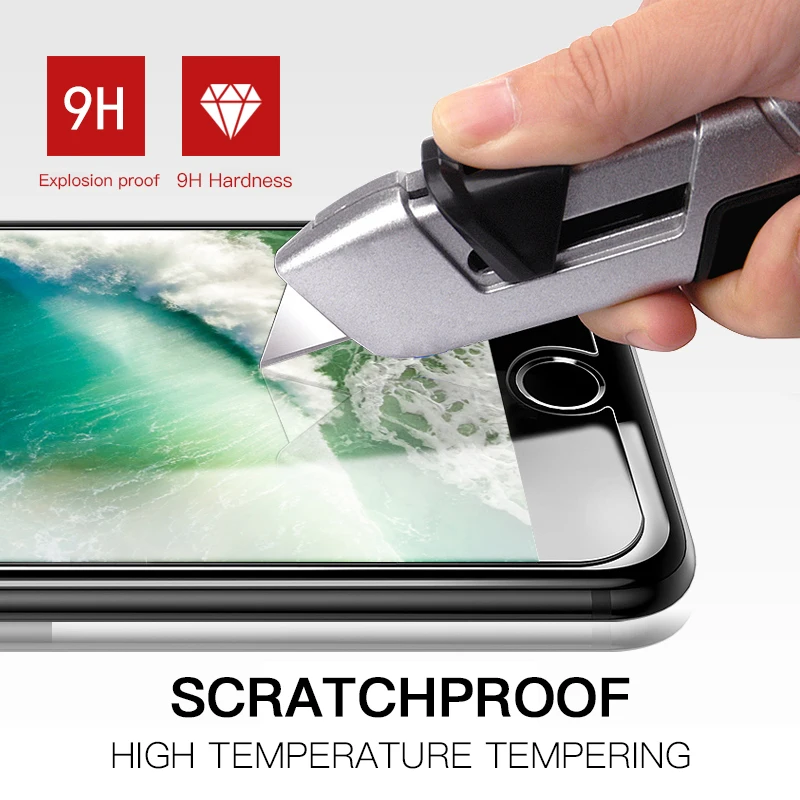 Закаленное стекло для iPhone 11 Pro Max X XS XR 7 8 6 6s Plus 5 5S SE 2 2020 3 шт. | Мобильные телефоны и