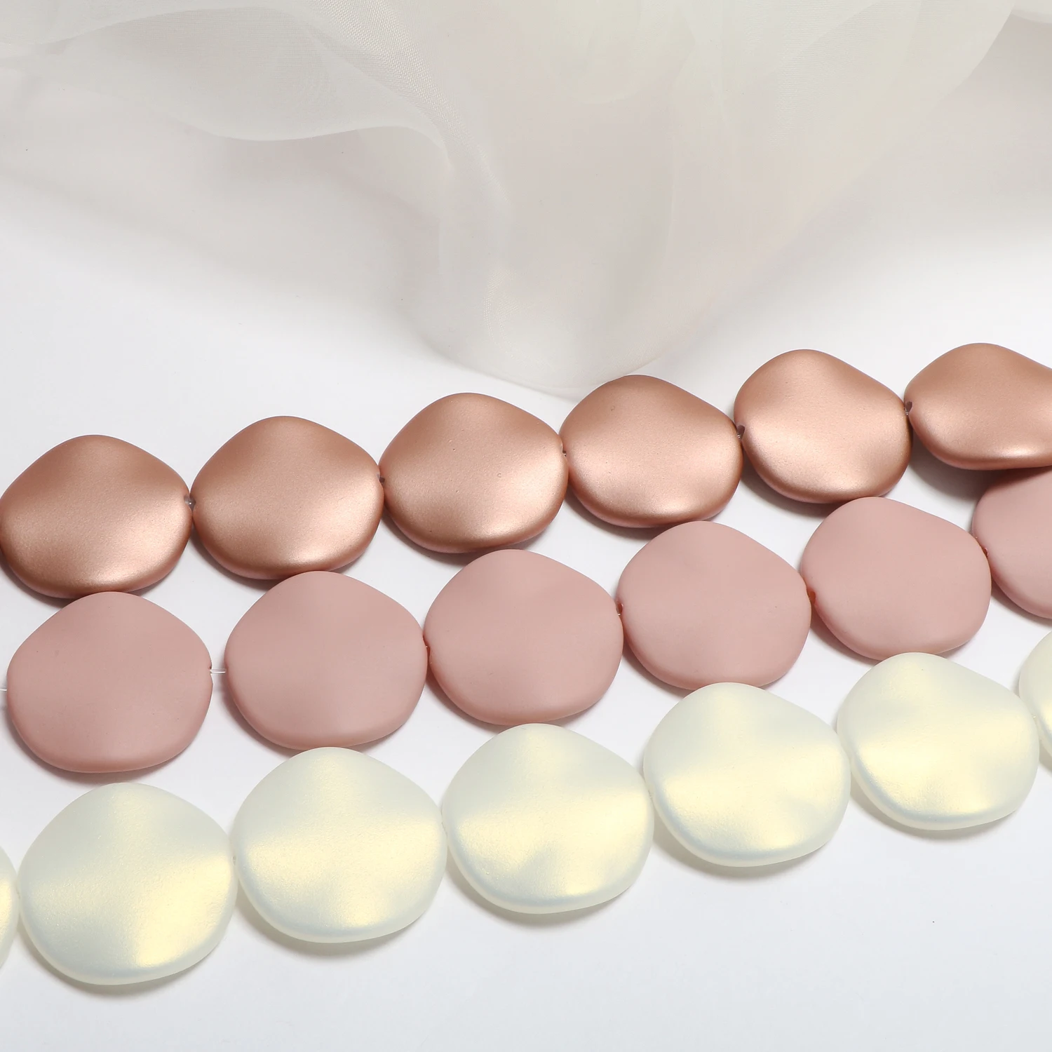 Макарон милый Фантом гофрированный круглый резиновый скраб плоский бисер DIY