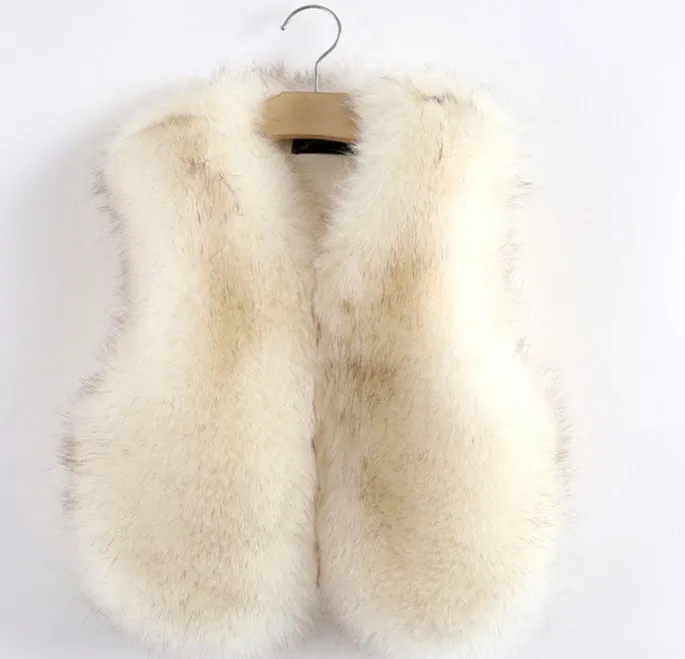 Детская одежда модная осенне зимняя куртка из искусственного меха детский жилет