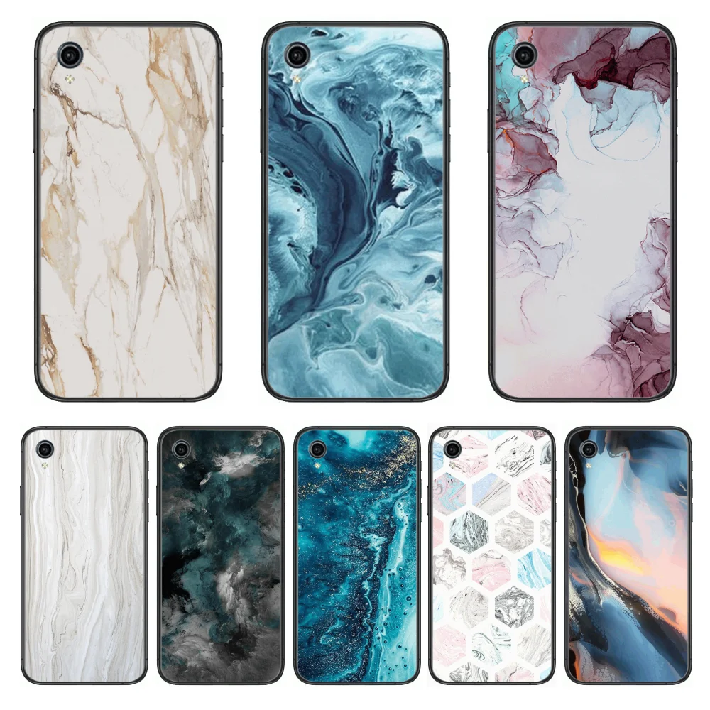 

Marble case Style Phone Cases cover For VIVO X50 30 Y97 91 93 85 83 81 79 73 V 17 15 9 S7 U3X black Covers