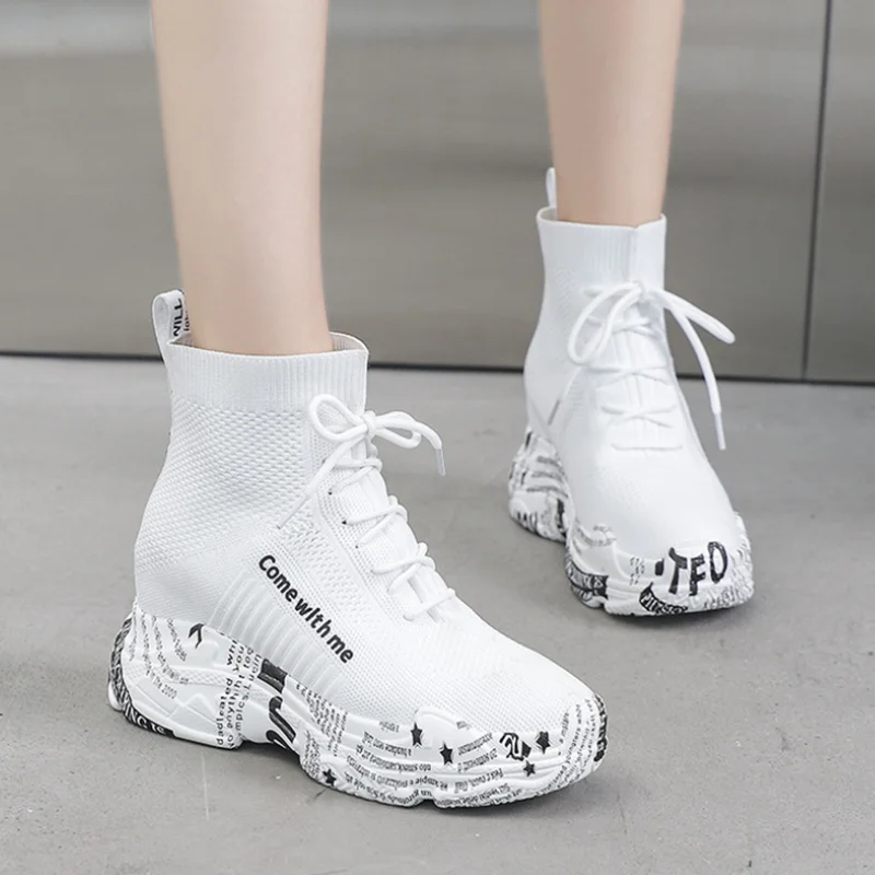 Женские Эластичные кроссовки AGUTZM новая осенняя модная повседневная обувь с