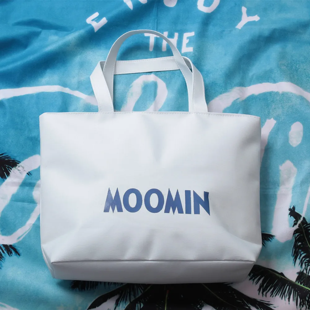 Moomin Muumi Новая модная сумка мультяшная белая тканевая сумка легкая Милая печать 41 см* 30 см* 10 см Холщовая Сумка Сумочка muumi ручная сумка