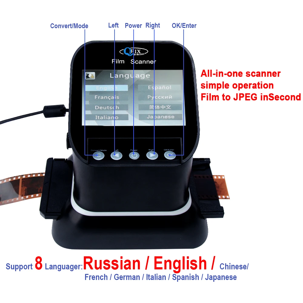 Сканер пленки высокого разрешения 120 22 МП слайдер негативов фотосканер цифровой