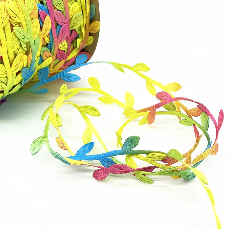 20 colors 10 yards Silk Leaf-Shaped Handmake Artificial green Leaves For Wedding Decoration DIY Wreath Gift Scrapbooking Craft | Дом и сад