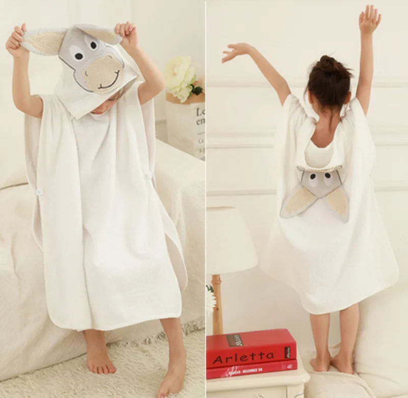 Банный халат для маленьких детей Одежда сна с милым изображением Ослика 70х140см| |