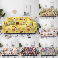 cupcakes pattern stretch sofa covers for living room modern seat cover slipcover 1234 seater sofa slipcovers furniture cover