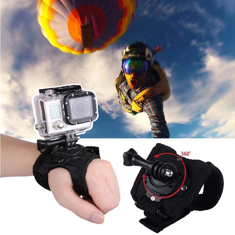 360 градусов ремешок на запястье ремень для крепления штатива GoPro Hero 8/7/6/5/4/3 +/2