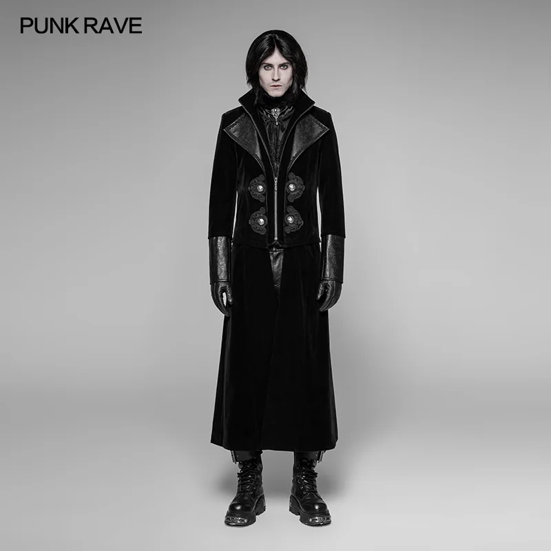 PUNK RAVE Men's Jackets and Coats Vintage Gothic Palace Jacket Coat Victorian Style Winter Long Stage Performance Costume | Мужская