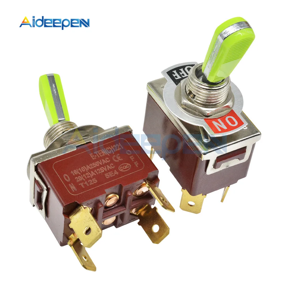 E TEN (C) 1221 тумблер красный 4 Pin ВКЛ ВЫКЛ переключатель Серебряный контактор 50000 раз
