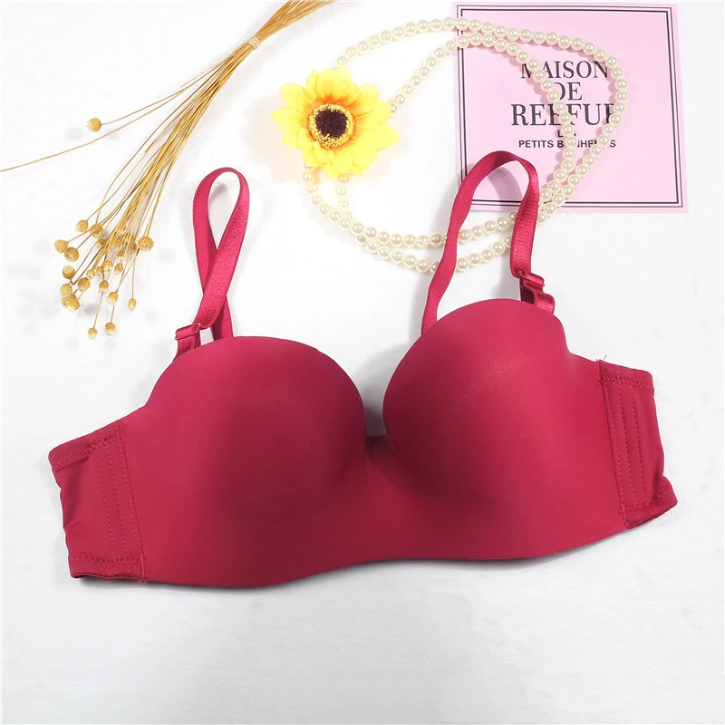 Женские гладкие бюстгальтеры пуш ап мягкие и удобные бесшовные с получашечками