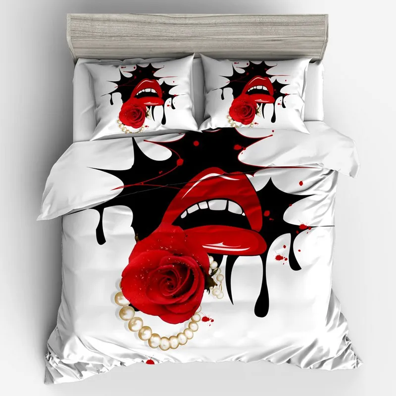 

Abstract flower 3D bedding digital printing quilt cover pillowcase bedding single double bed set home textiles