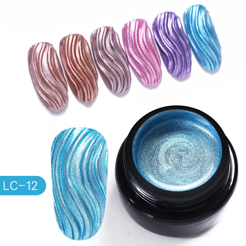 metallic 12 LILYCUTE, 7 мл, металлический Гель-лак для ногтей, долговечный Блестящий золотистый, красный, серебристый цвет, дизайнерский УФ-лак, впитывающий светодиодный Гель-лак для ногтей - Цвет: metallic 12