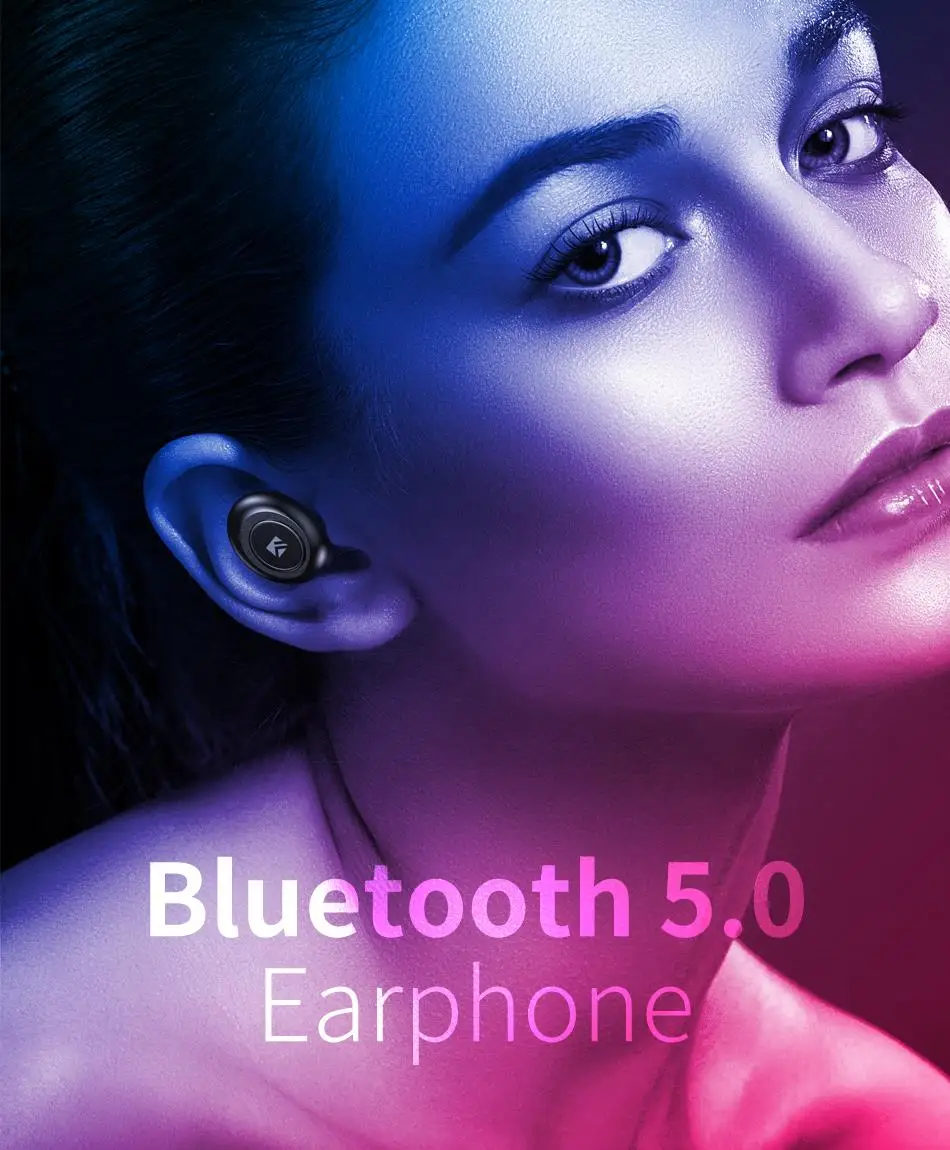 FLOVEME Bluetooth Беспроводные наушники мини TWS5.0 спортивные наушники гарнитура 3D стерео звук наушники микро зарядная коробка