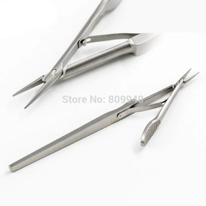 Нержавеющая сталь с длинной и короткой ручкой игольчатый зажим полосками