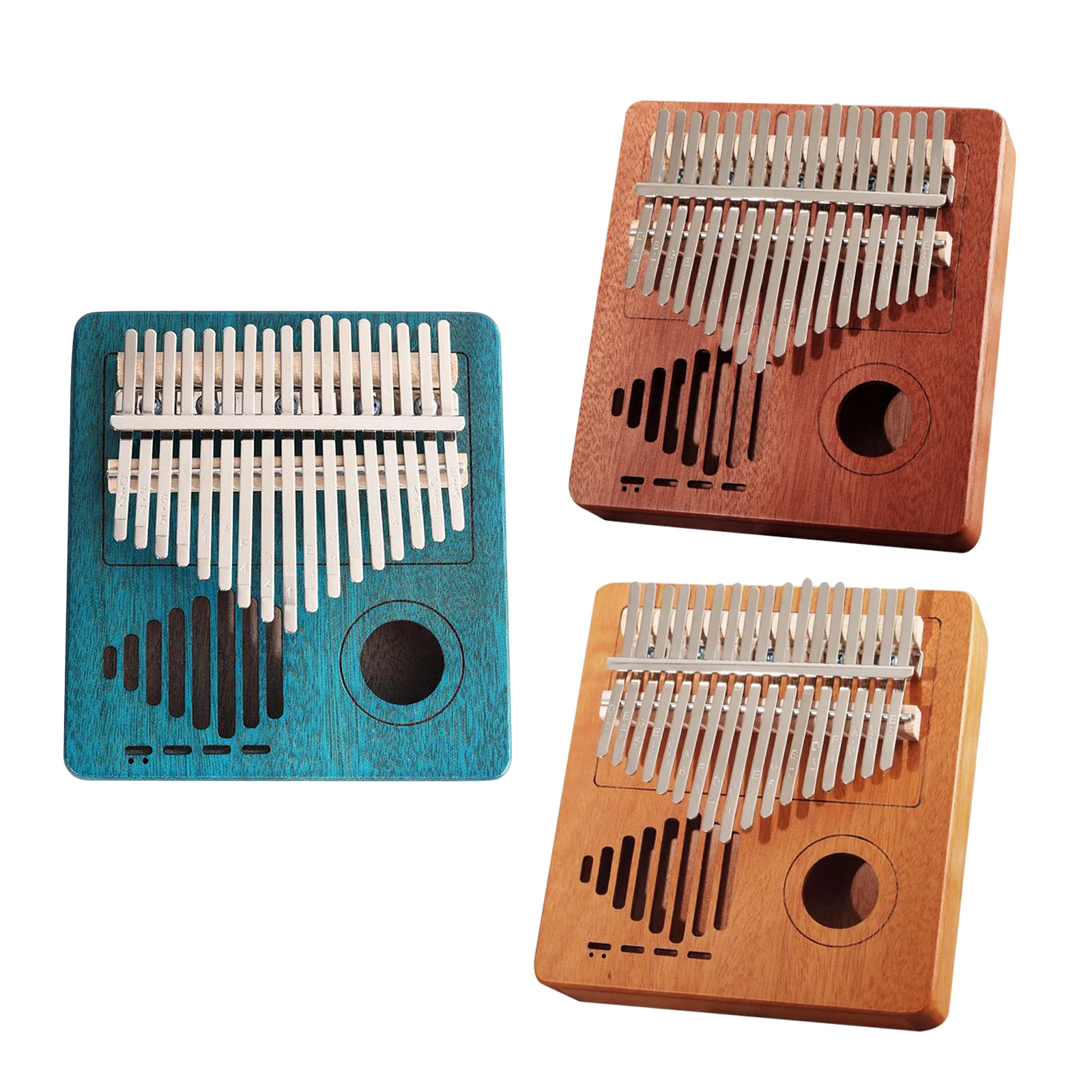 

Kalimba 17 Key Thumb Piano Musical Instrument with Velvet Bag Cloth Stickers