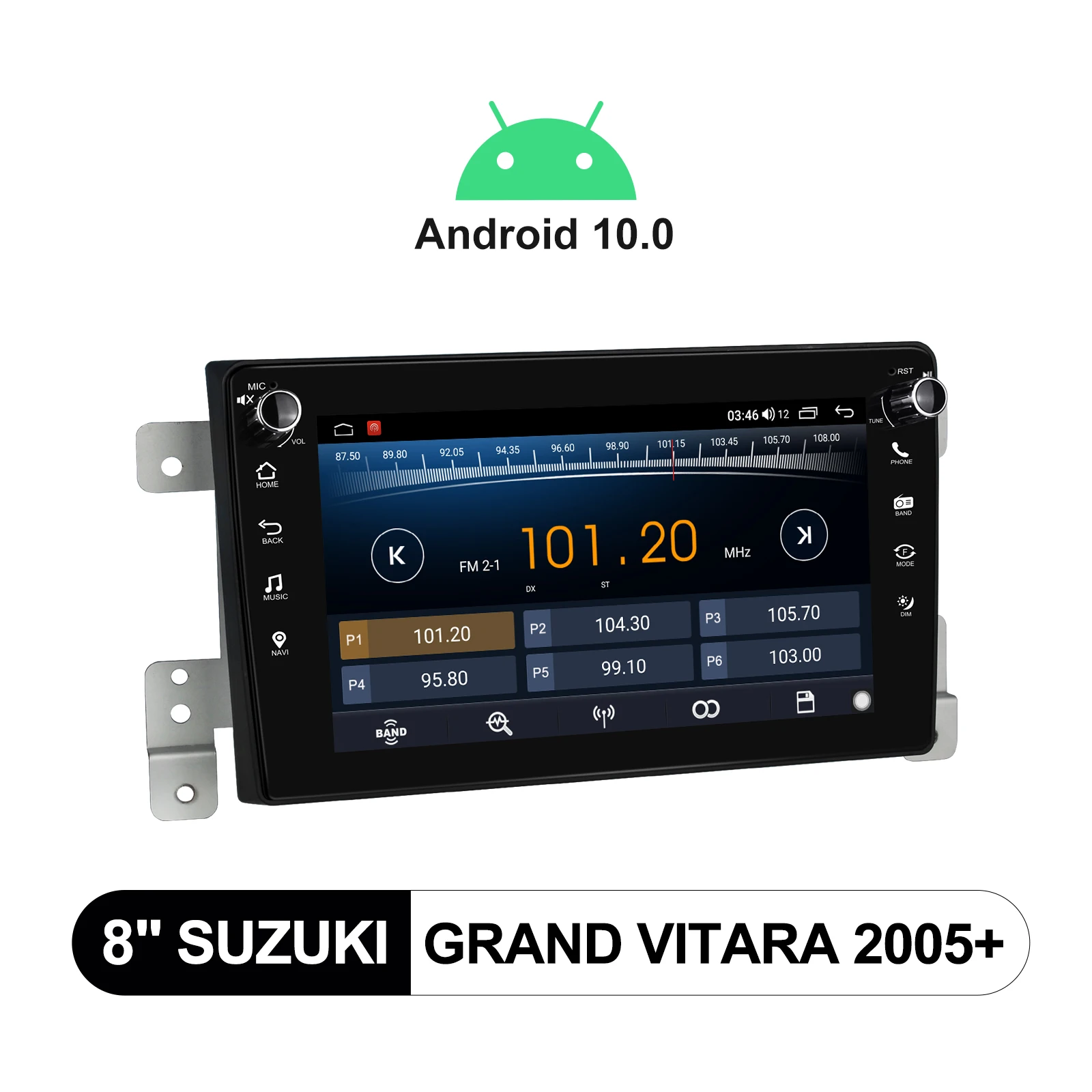

Android 10.0 Head Unit Car Multimedia Player 8Inch 4GB RAM 64GB ROM Carplay Android Auto Fast Boot For Suzuki Grand Vitara 2005+