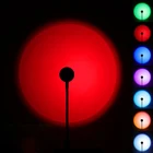 Новый Радужный закат светодиодный проектор искусство селфи лампа гостиная спальня кафе бар фон Декор стены USB атмосфера лампа