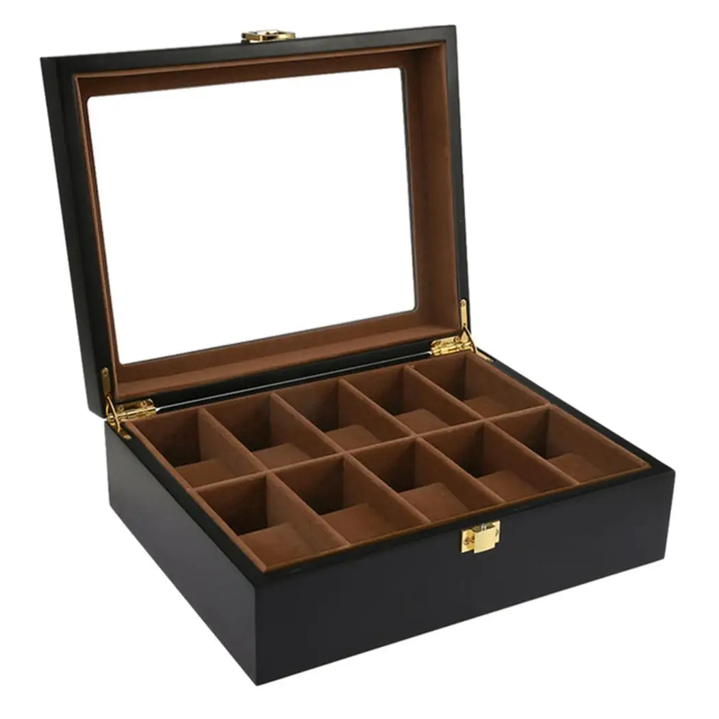 6 10 сетки деревянные коробки для часов стеклянная витрина чехол держатель